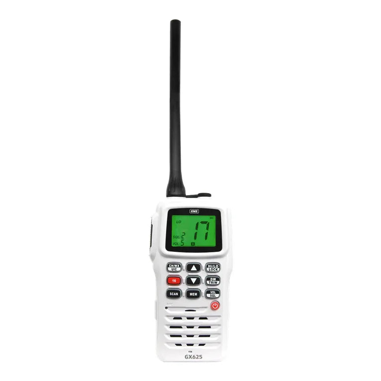 Collection of GME GX625W VHF marine radio white in a gallery layout